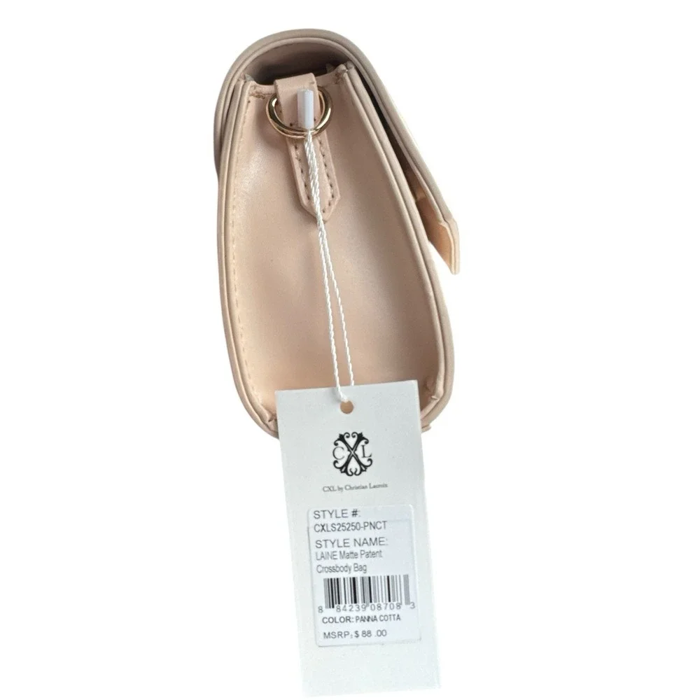 CXL by Christian Lacroix Crossbody Bag Wmn Small Nude Line Matte Patent MSRP $88